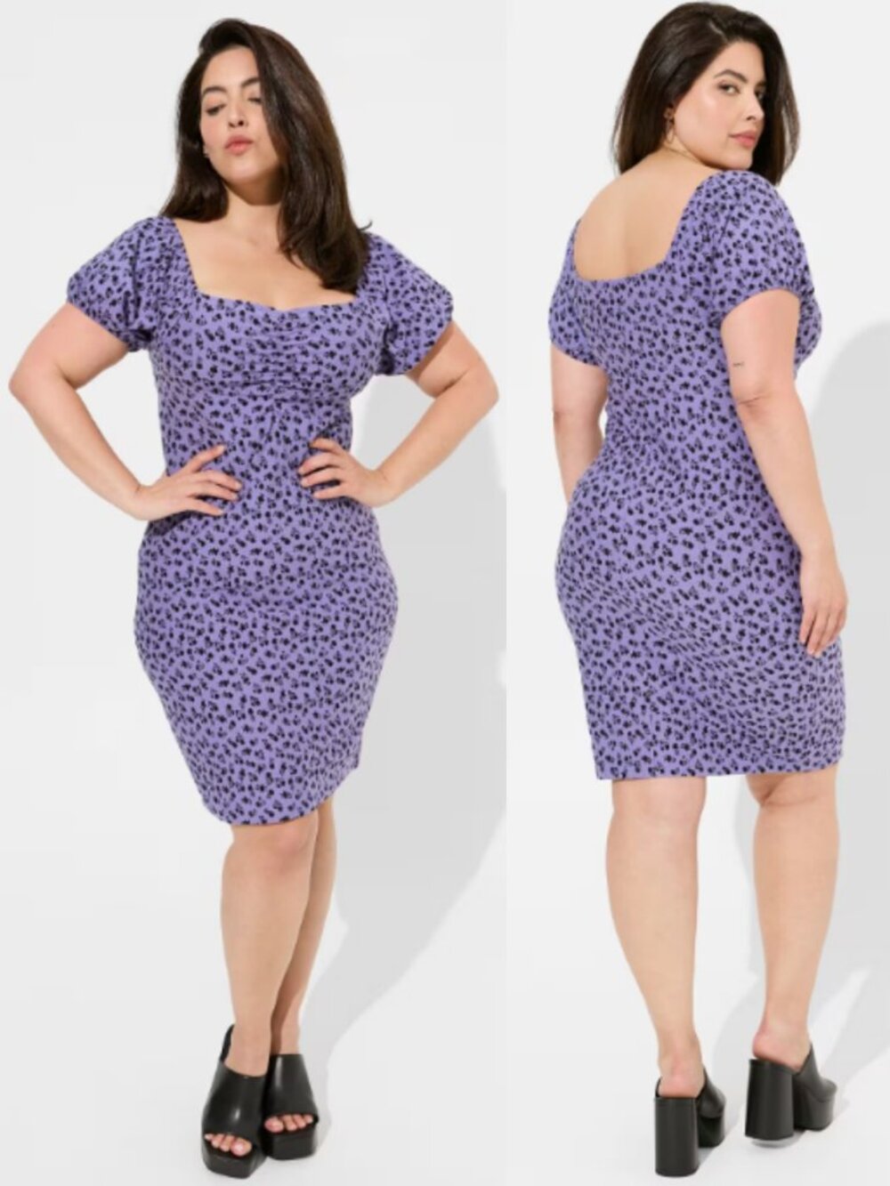 Torrid 2 Betsey Johnson Mini Foxy Ruched Dress 2X 18 20